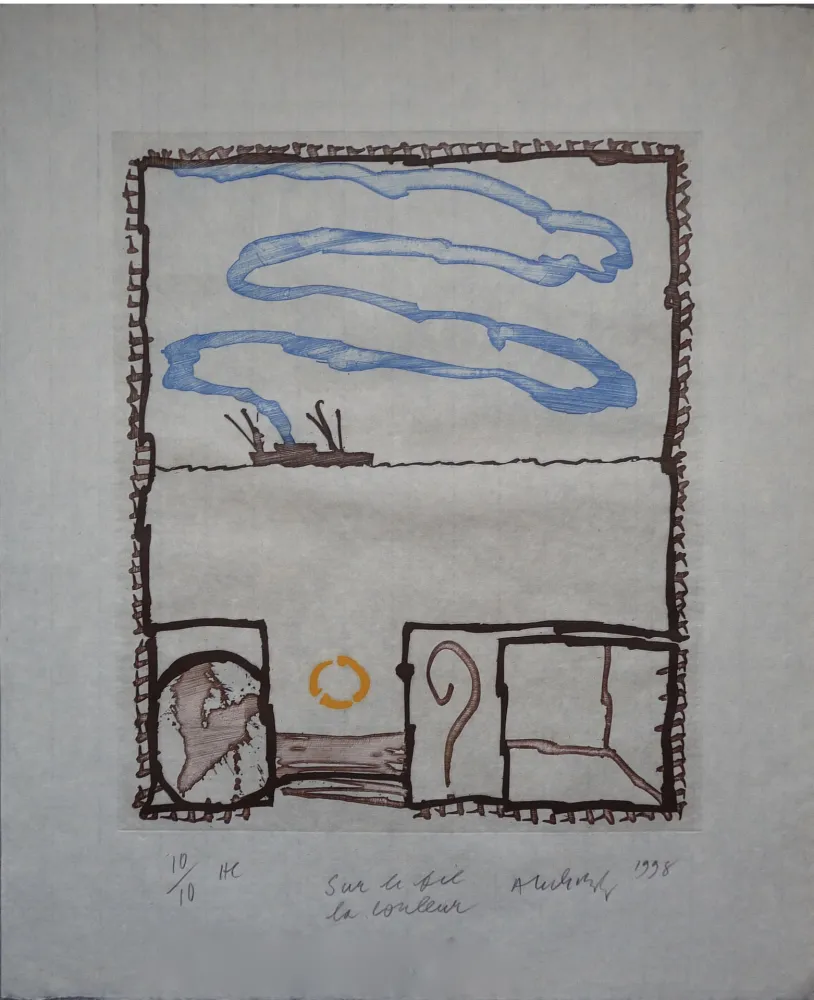 Гравюра Alechinsky - Sur le Fil la couleur 