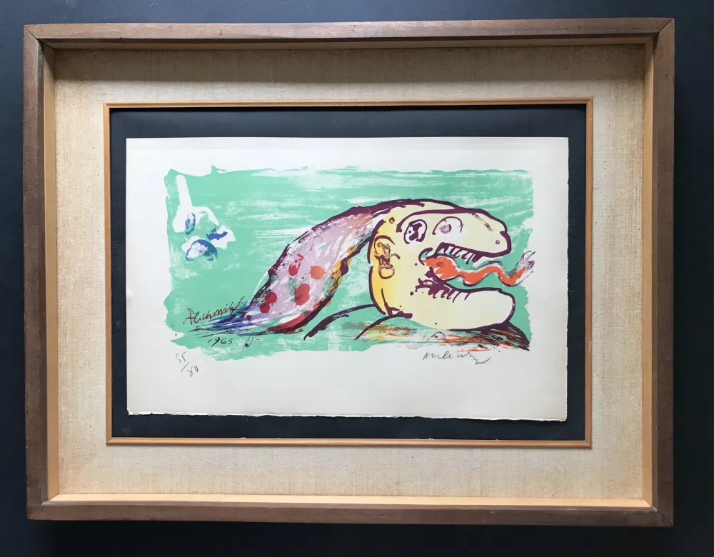 Литография Alechinsky - Tiireur de langue profilé