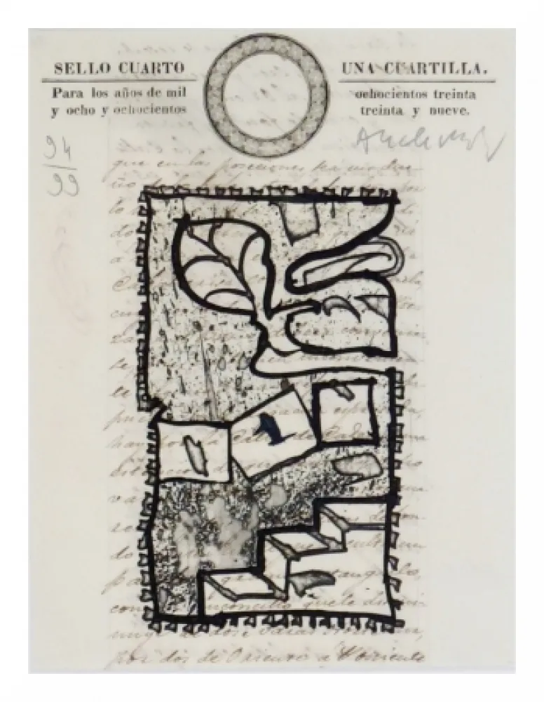 Офорт Alechinsky - Una Cuartilla