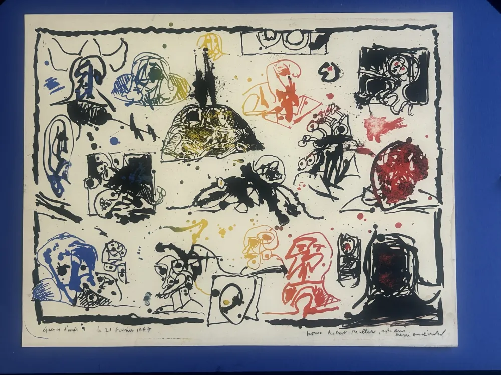 Литография Alechinsky - Une pierre , deux passages 1967