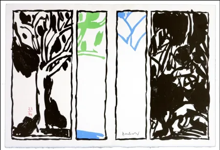 Литография Alechinsky - Vaccillations