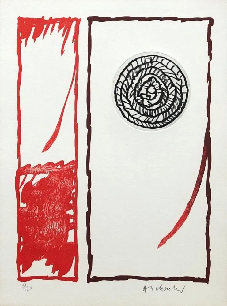 Офорт Alechinsky - '' Vaccillations II ''