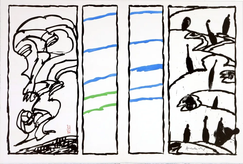 Литография Alechinsky - Vacillations