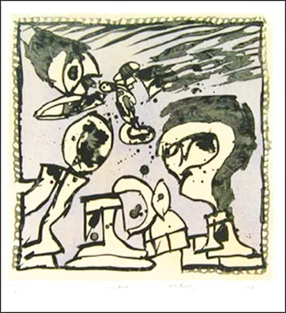Литография Alechinsky - Vendredi 