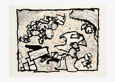 Гравюра Alechinsky - Vibrions (couleur)