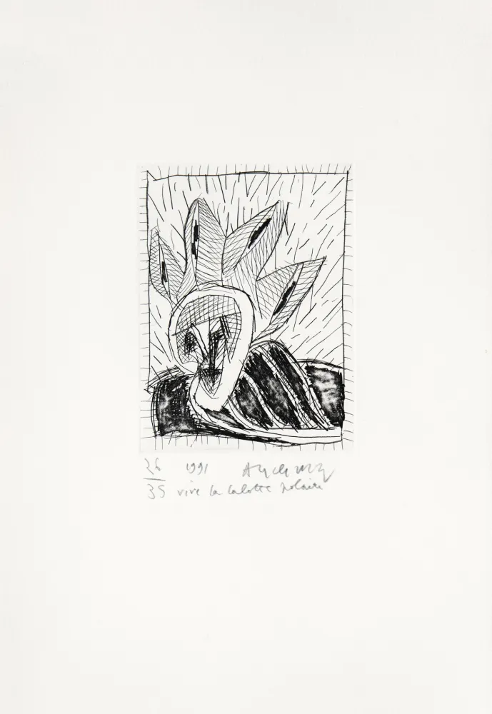 Гравюра Alechinsky - Vive la calotte polaire