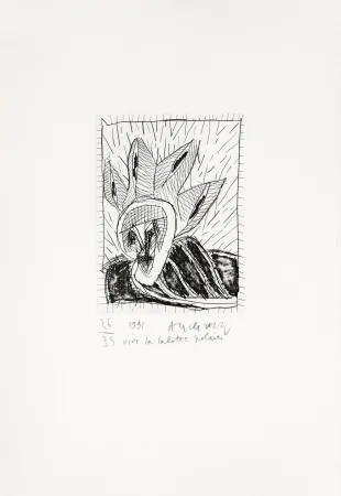 Гравюра Alechinsky - Vive la calotte polaire