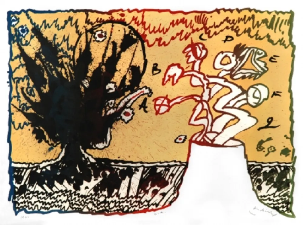 Литография Alechinsky - VOLCAN