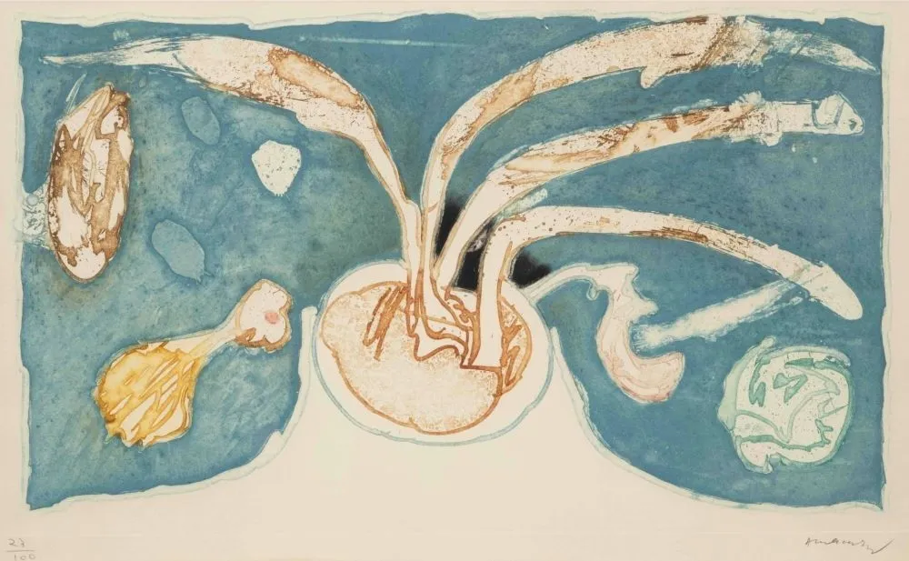 Офорт И Аквитанта Alechinsky - Volcan de nuit