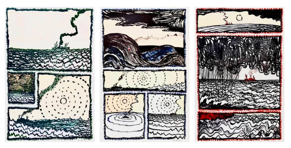 Литография Alechinsky - Volturno I, II, III