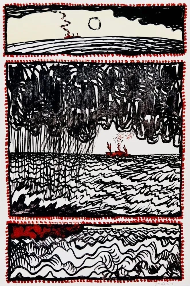 Литография Alechinsky - Volturno III