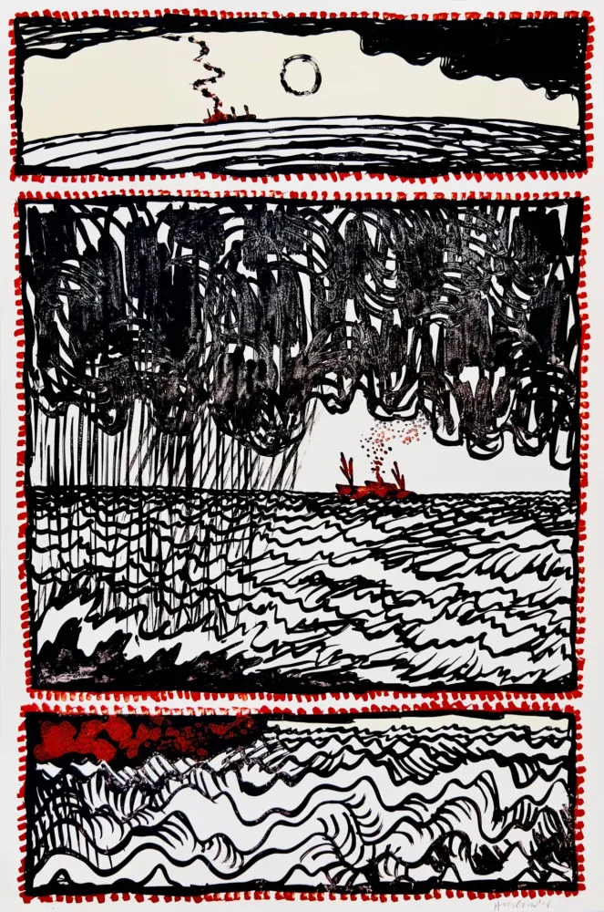 Литография Alechinsky - Volturno III