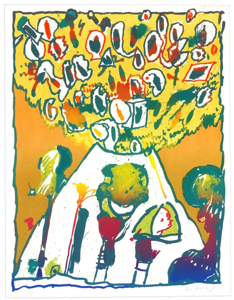 Литография Alechinsky - Vulcanalogies VI