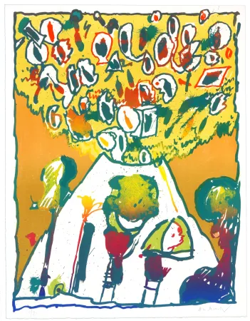 Литография Alechinsky - Vulcanalogies VI