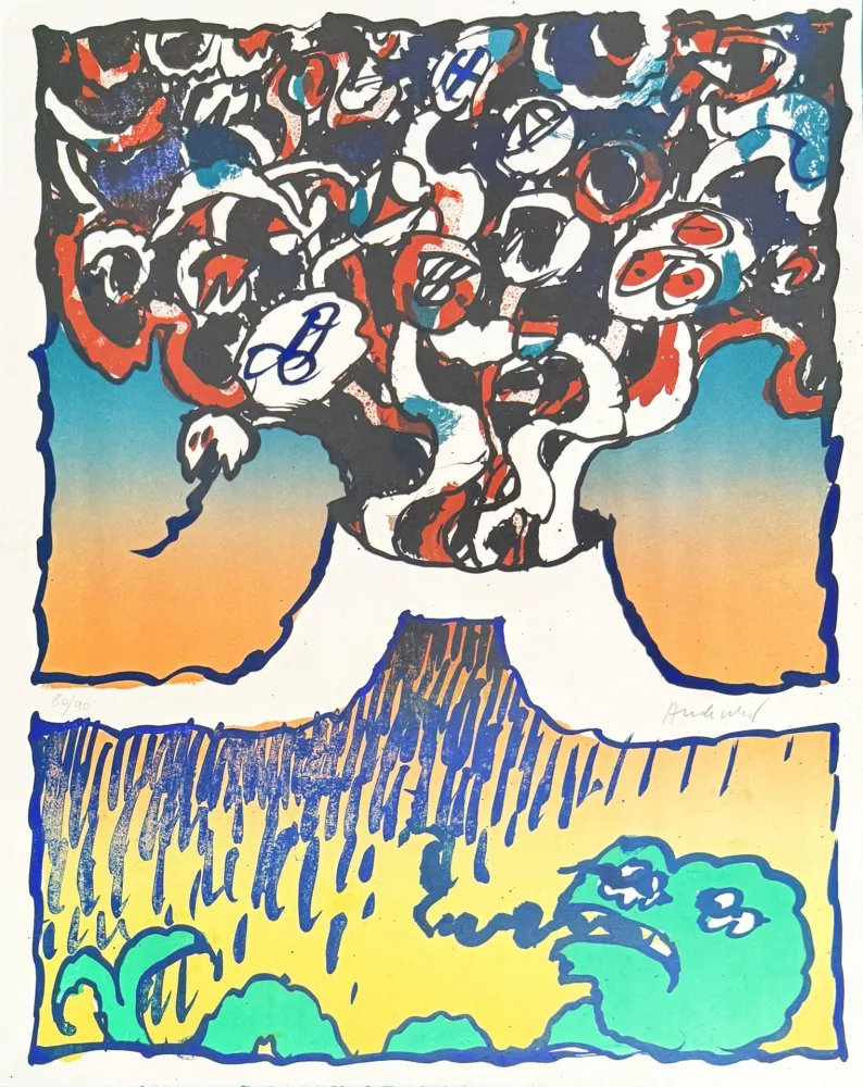 Литография Alechinsky - Vulcanologies III