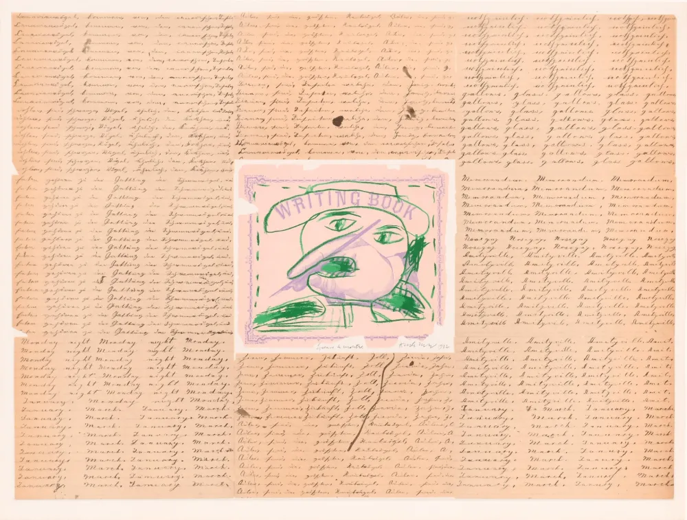 Литография Alechinsky - Writing book