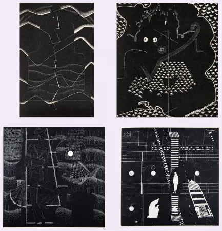 Иллюстрированная Книга Alexeïeff - L'ABBÉ DE L'ABBAYE. Poèmes supernaturalistes de Jean Genbach (1927)