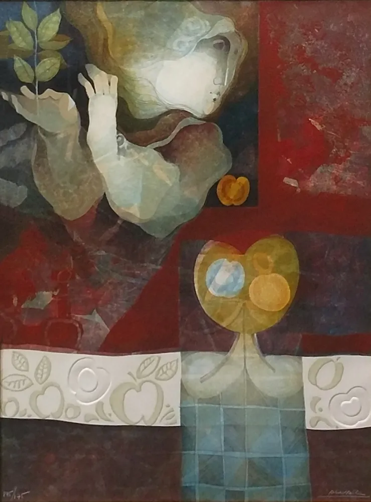 Литография Alvar - LES POMMES VERT