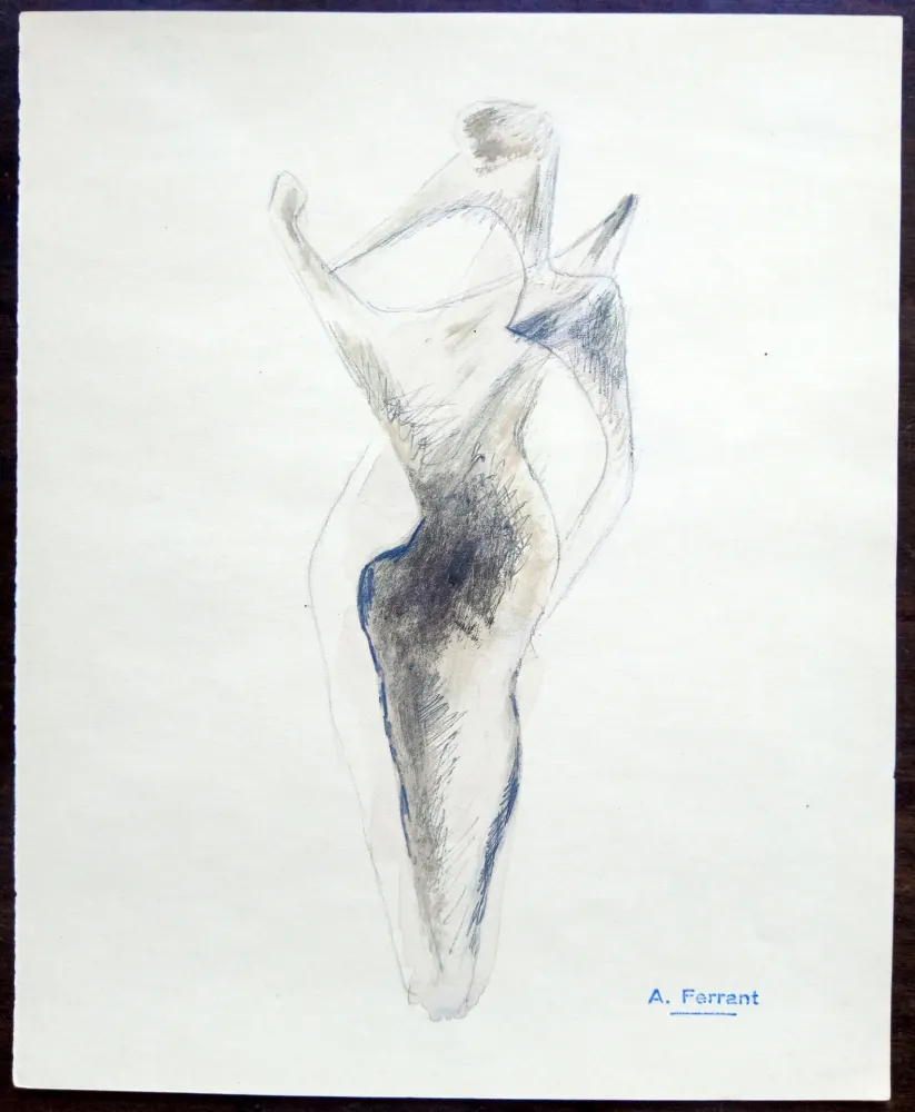 Нет Никаких Технических Àngel - Boceto escultura - Original Drawing