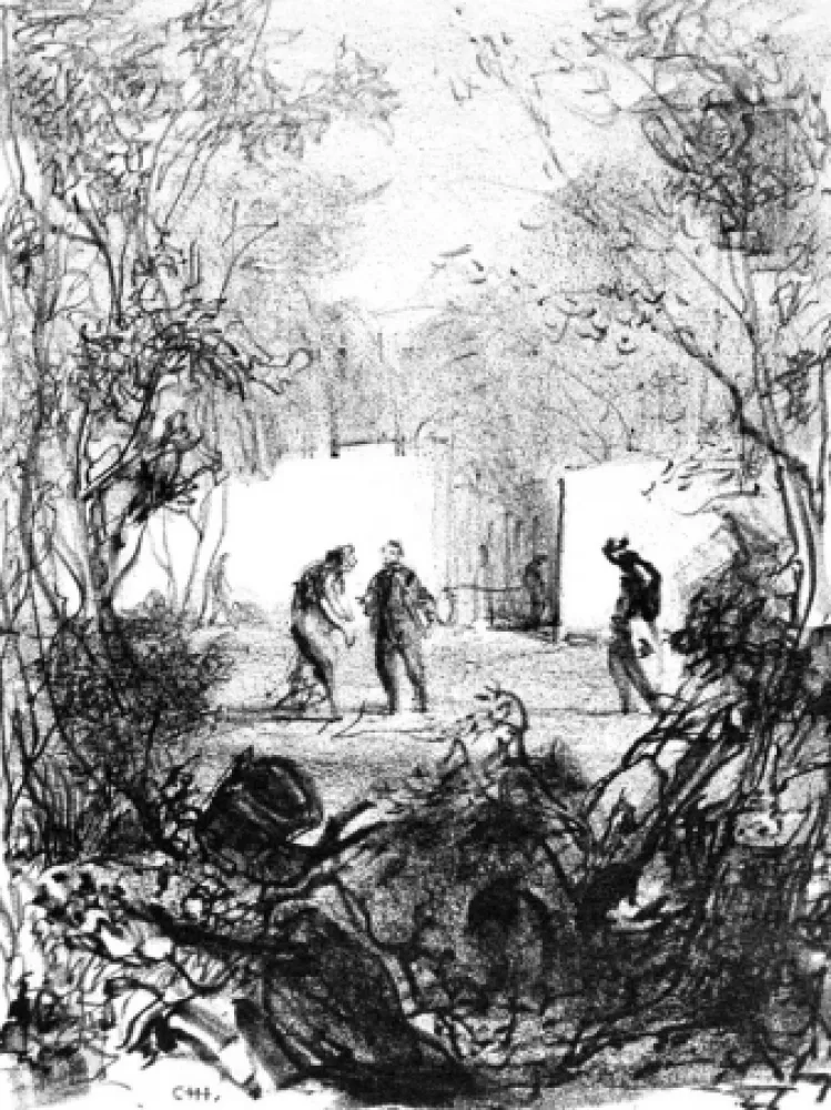 Литография Annigoni - Figure