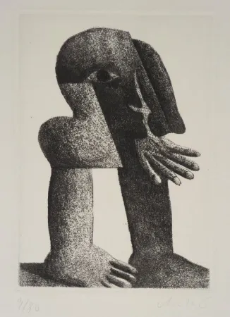 Гравюра Antes - Figur Kösel II (Kopffüssler). 