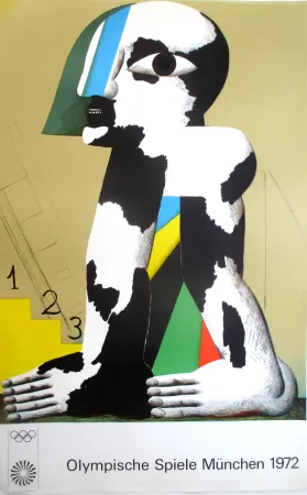 Литография Antes - OL 1972- original colourlithograph