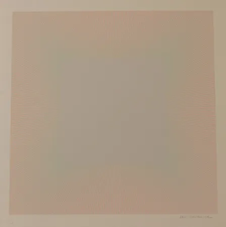 Литография Anuszkiewicz - SOFT, PALE GRAY - EXACTA FROM CONSTRUCTIVISM TO SYSTEMATIC ART 1918-1985