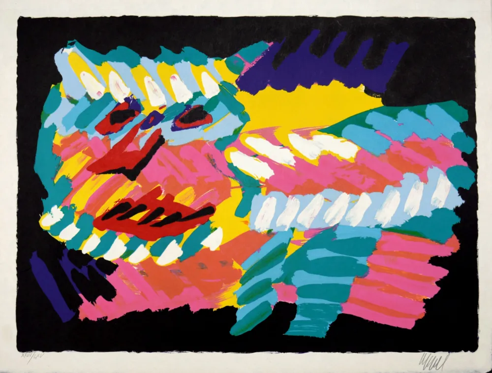 Литография Appel -  About A Cat, 1978 - Hand-signed!