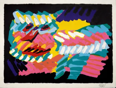 Литография Appel -  About A Cat, 1978 - Hand-signed!