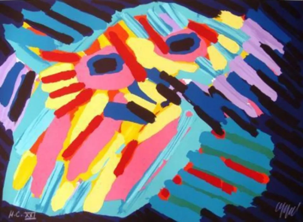 Литография Appel - Big head coming