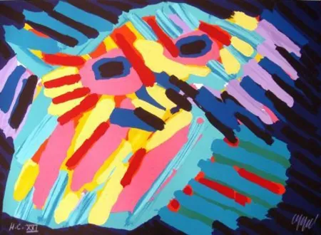 Литография Appel - Big head coming