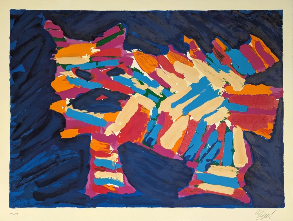 Литография Appel - Blue Cat 