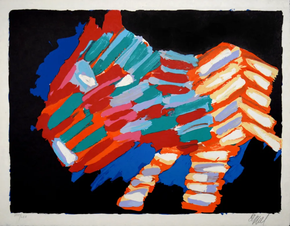 Литография Appel - Cat In The Night, 1978 - Hand-signed!