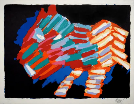 Литография Appel - Cat In The Night, 1978 - Hand-signed!