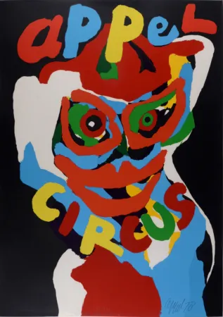 Литография Appel - Circus, 1978 - Hand-signed!