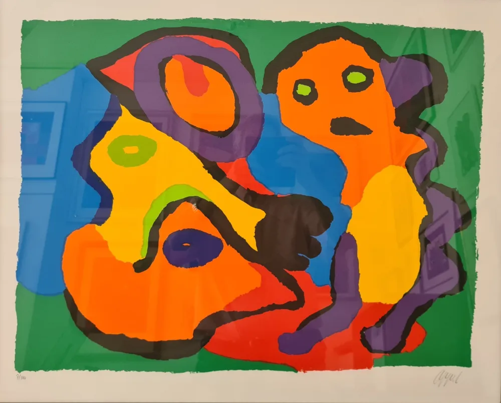 Литография Appel - Enfant et chien 