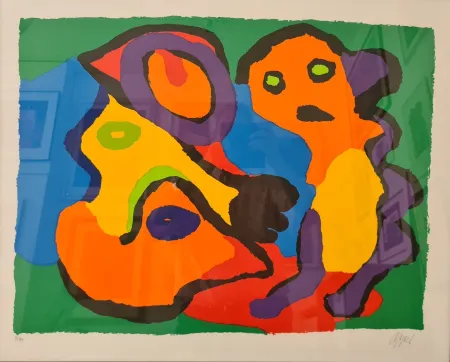 Литография Appel - Enfant et chien 