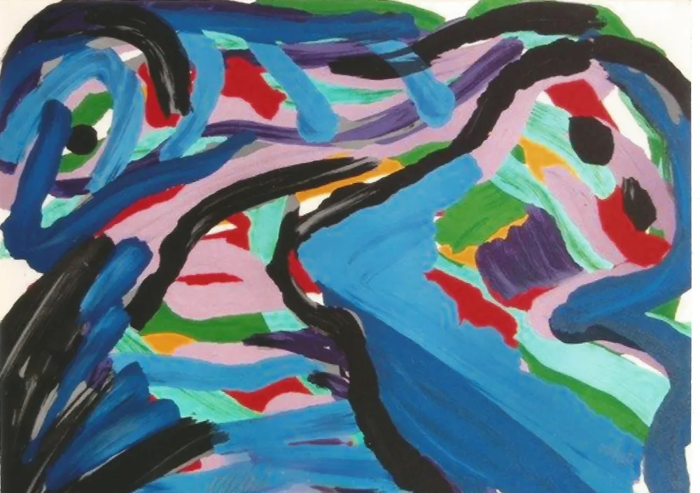 Литография Appel - Floating in a landscape