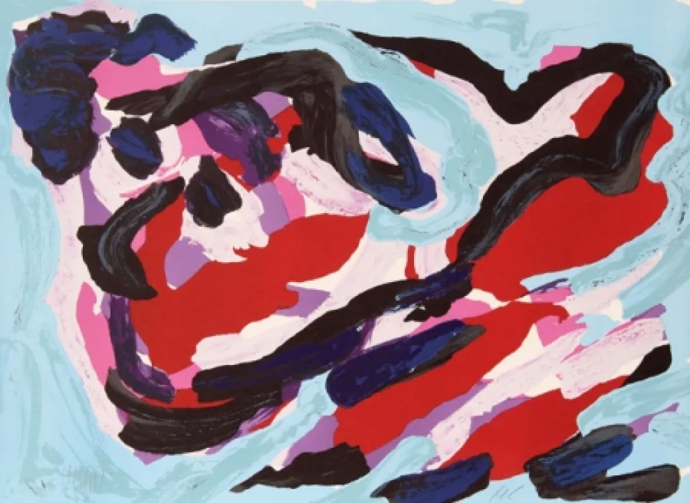 Литография Appel - Floating in Blue