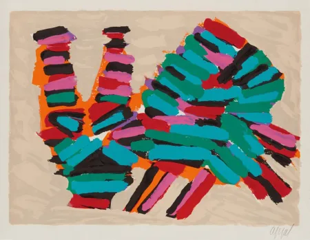 Литография Appel - Frightened Cat