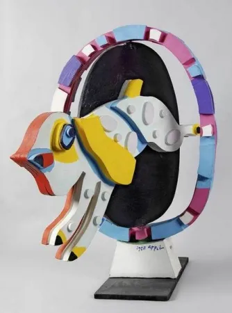 Литография Appel - Jumping Dog, aus 