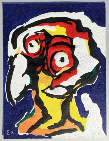 Линогравюра Appel - Le philosophe (the philosopher)