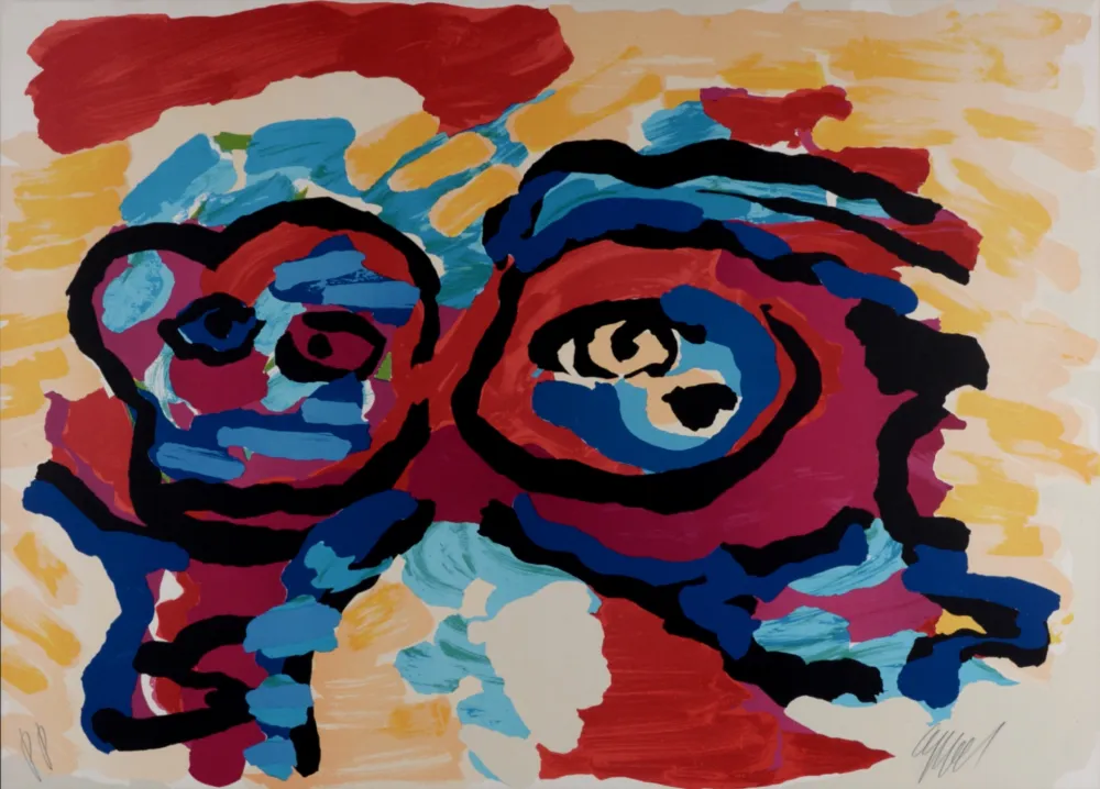 Литография Appel - Mother and Little Boy, c. 1980 - Hand-signed!