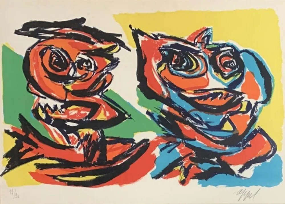 Литография Appel - Personnages, ca.