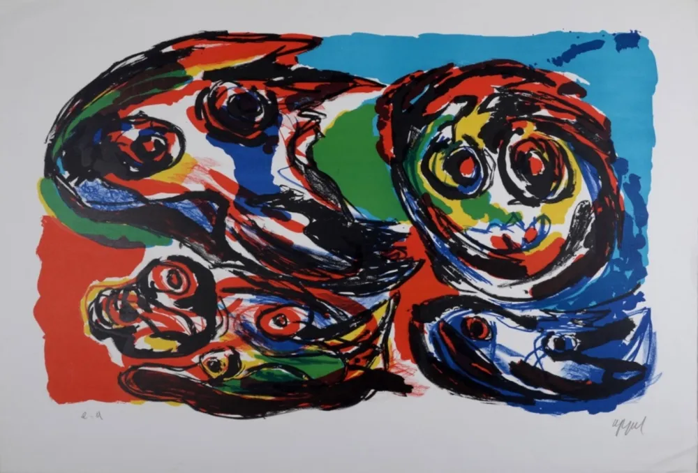 Литография Appel - Quatre Têtes