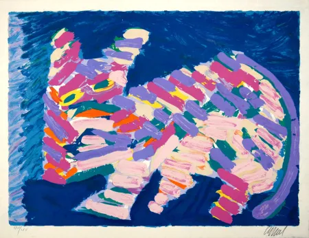 Литография Appel - Resting Cat, 1978 - Hand-signed!