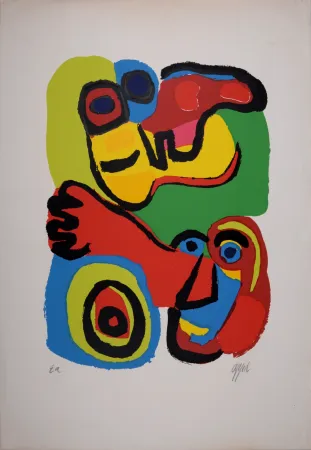 Литография Appel - Seeing Eyes, 1975 - Hand-signed