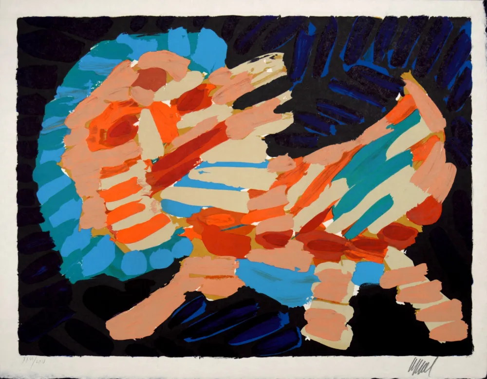 Литография Appel - Smiling Cat, 1978 - Hand-signed!