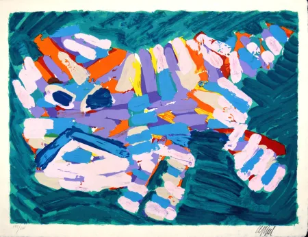 Литография Appel - Stalking Cat, 1978 - Hand-signed!