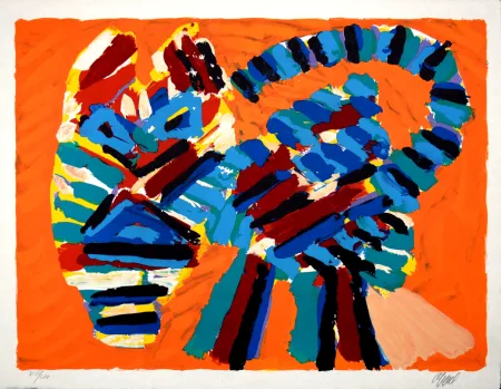 Литография Appel - Sunshine Cat, 1978 - Hand-signed!